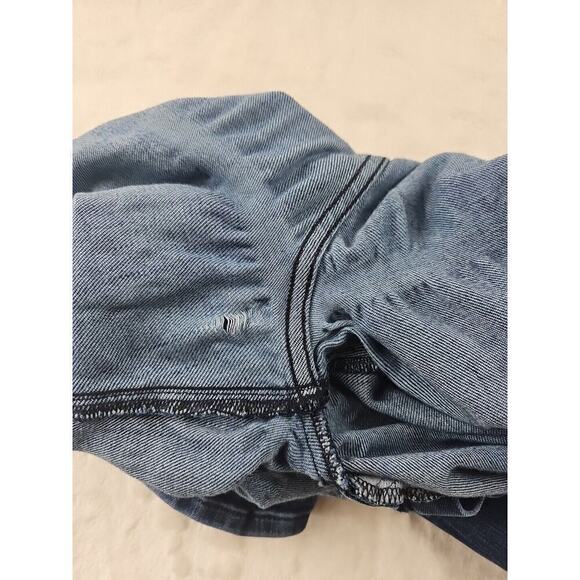 AYR Jeans Size 28 The Pop Straight Ankle Jeans 9" Rise 'Flaw' Frayed Crotch Pics - Picture 3 of 15